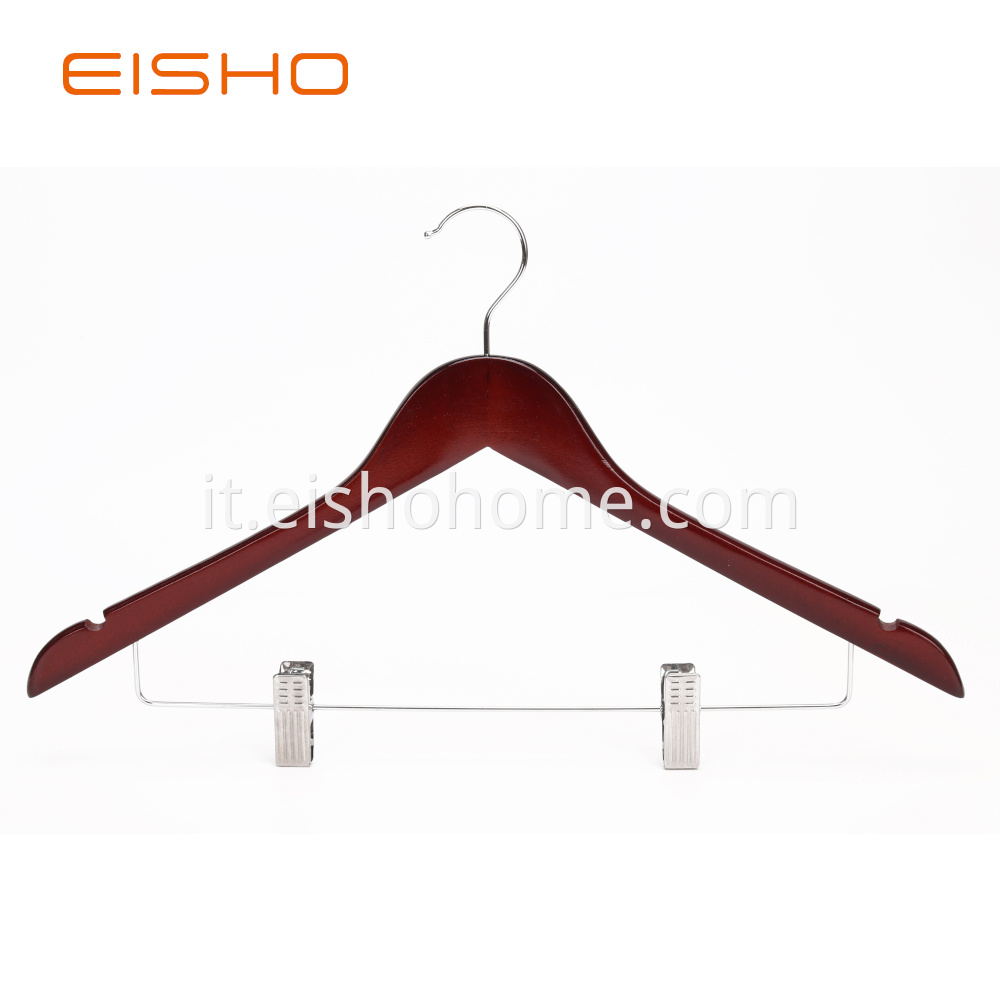 Ewh0053 Wooden Hangers With Clips